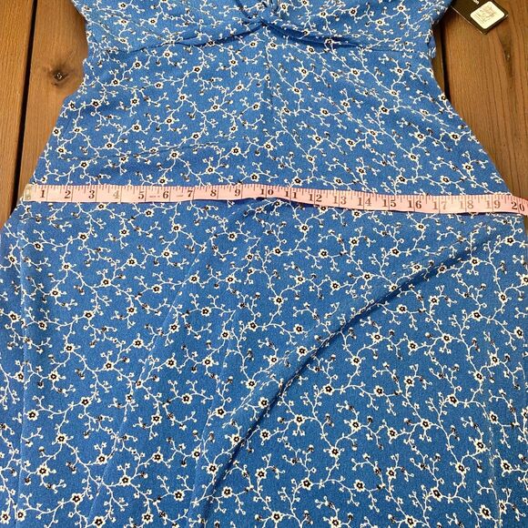 Vanessa Bruno Lona Floral Midi Dress Size 10/EU42 Blue Cottagecore Wedding NWT - Picture 9 of 12